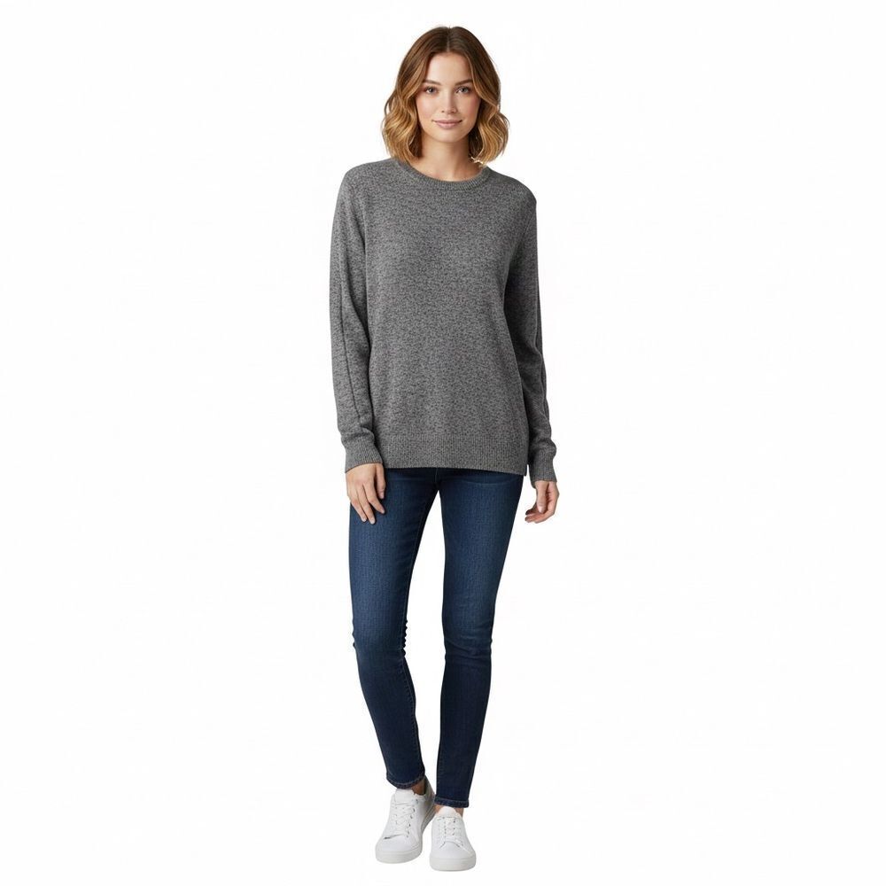 Express Women's Gray Crewneck Long Sweater